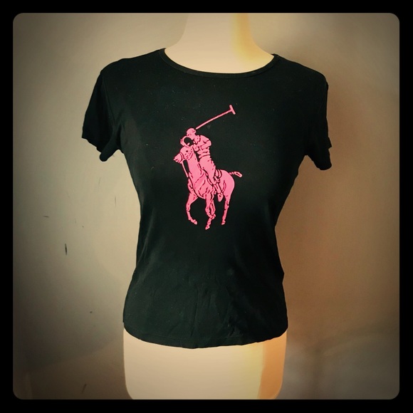 ralph lauren pink pony t shirt